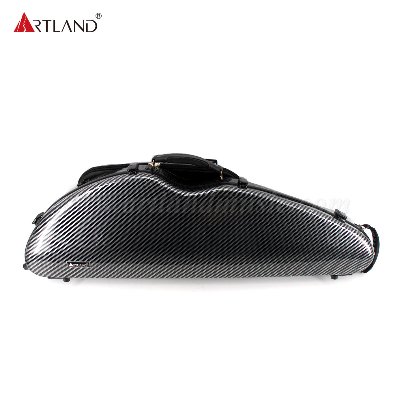 Half Moon shape carbon composite violin case -carbon looking