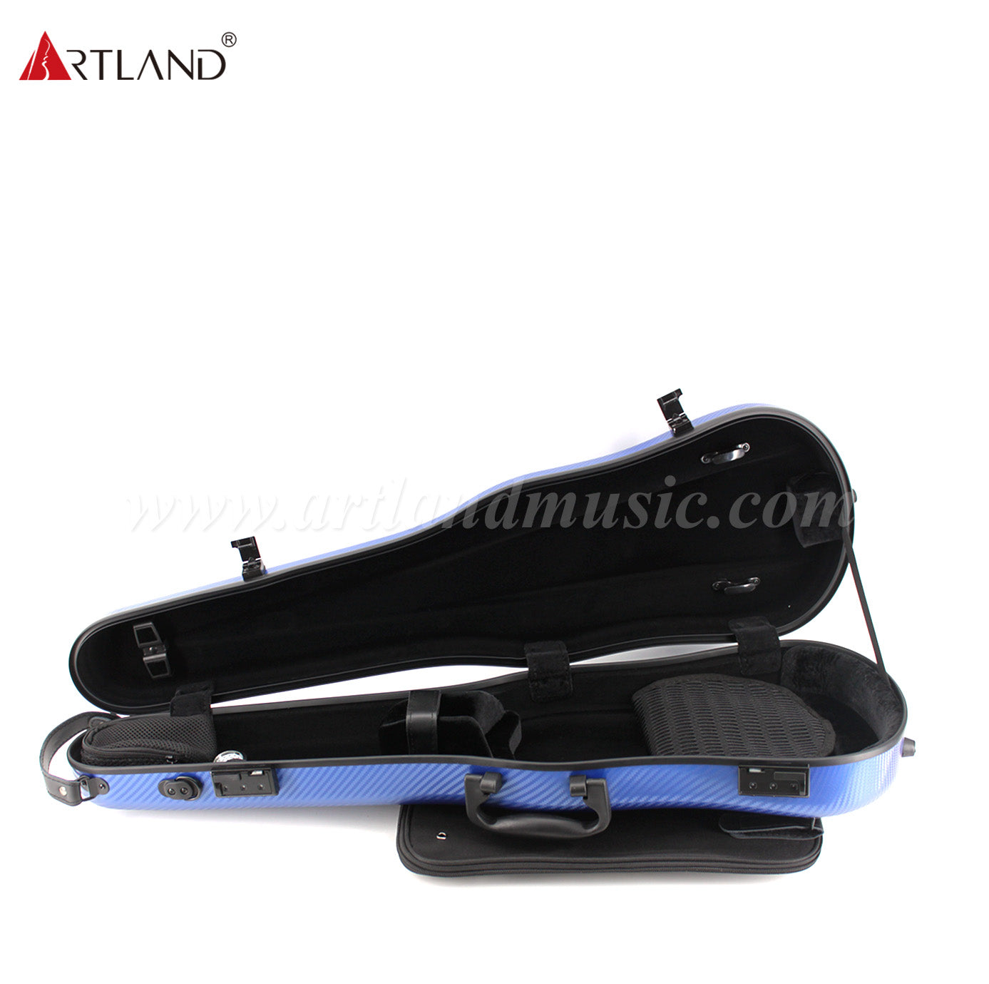 Artland triangle shape violin case with removable  music sheet pocket